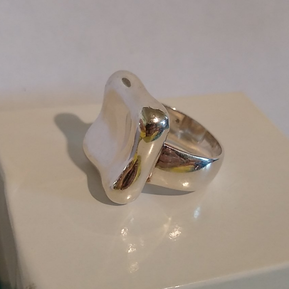 Sterling Silver Bold Square Ring - image 5